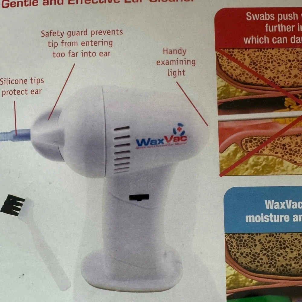 WaxVac Unisex Ear Cleaner  Regular White Blue